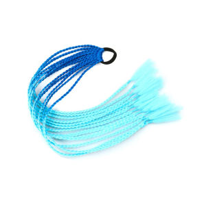 Tóc Giả Nối Sợi Tổng Hợp Bện 24 Inch Màu Trơn Với Dây Cao Su Cho Nữ