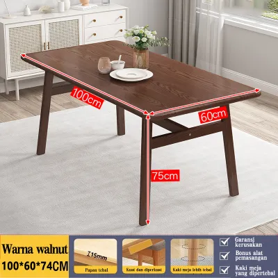Meja makan Minimalis Meja Makan Murah Meja Makan Kayu Solid Meja Makan Set 4 Kursi