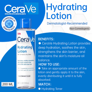 CeraVe Hydrating Toner & Hydrating Lotion Niacinamide Hyaluronic Acid Ceramide Moisturizer Toner