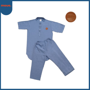 MOUE Set Setelan Koko Anak Laki Laki Biru