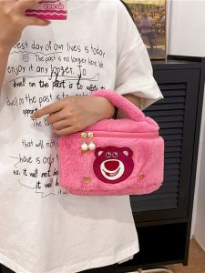 TAS KOSMETIK SANRIO / TAS POUCH KOSMETIK CINNAMOROL MELODY KUROMI LOTSO TAS TANGAN BULU SANRIO