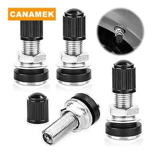 【CANAMEK】 2Pcs Motorcycle Wheel Valve 33mm Motorbike Scooter Bike Quad Tubeless Mountain Tyre Valve Dustcap