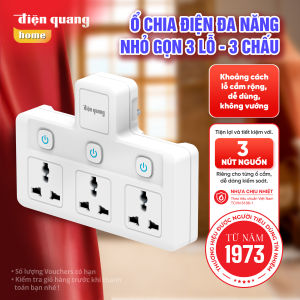 [Sản phẩm mới] Ổ Chia Điện Đa Năng Điện Quang 2500W Tích Hợp Cổng USB &TypeC Sạc Thường Sạc Nhanh Tiện Lợi