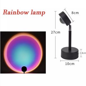 Italian sunset light rainbow lamp sun never sets projection chandelier living room creative deco