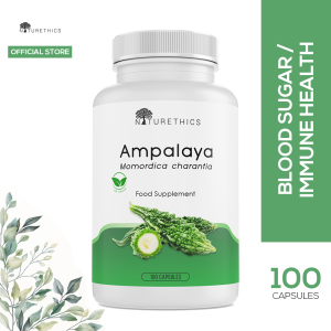 Naturethics Ampalaya Capsules Non GMO All Natural Organic Herbal Food Supplement Healthy Organic Rich in Ascorbic Acid Vitamin C Antioxidant Anti Cancer Immune System Booster Liver Detoxifier glutathione vit E anti virus Anti Diabetes Blood sugar