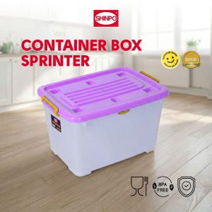 SHINPO Kontainer Plastik Dengan Roda Sprinter Container Box Kotak Penyimpanan SPO-SIP-146-CB-82