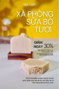 Xà phòng Sữa Bò Cám Gạo | Farm & Forest | Cung Cấp Độ Ẩm Nuôi Dưỡng Da Mềm Mại Hỗ Trợ Làm Sáng Da (90g)