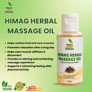 Himag Herbal Massage Oil by Mark and Marias 60ml Herbal Body Massage Oil | Fast Absorbing Non Greasy Formula | Helps Relieve Stiffness Soothes Tired Muscles | Promotes Relaxation Refreshing Body Care Herbal Oil for Men Women Daily Massage Premium Quality