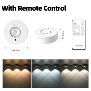 PIR Motion Sensor LED Under Cabinet Lamp Dimmable Rechargeable Night Light Stairs Closet Room Aisle Tube Bar Detector