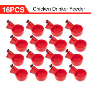 2/8/16pcs Thickened Automatic Chicken Water Drinker Bowl Poultry Chicken Water Drinker Cup Feeder