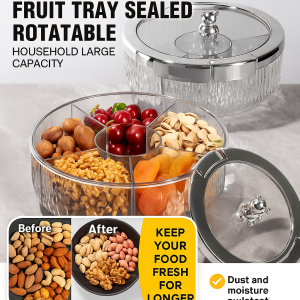 Home desktop cream rotating hand cosmetic organizer sealed snacks box