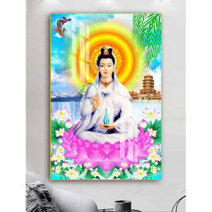 Tranh Laminate Tráng Gương - Tranh Treo Tường Quan Âm Bồ Tát 01