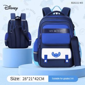 Disney New Style Large Capacity Spine Protection and Load Reduction Backpack for Primary School Students (Grades 1-6)