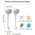 JMUK Chống nước IPX7 Máy chà tắm điện Làm sạch sâu Tay cầm đôi Bàn chải tắm tay cầm dài Không dây Có thể tháo rời Bàn chải tắm hai tay cầm Hộ gia đình. 