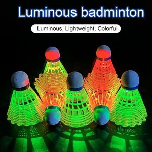 SAVIA Light-up LED Badminton Lighting Balls Glowing Luminous Badminton Balls Training Nylon Lighting s Outdoor Game