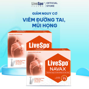 Combo 2 Livespo Navax chuyên dụng (10 ống x 5ml) - Nước muối sinh lý chứa bào tử lợi khuẩn giúp giảm nghẹt mũi viêm mũi họng