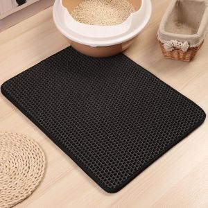 Waterproof Cat Litter Trapper Mat EVA Double Layer pet cat litter pad Bottom Non-slip Litter Box Mat