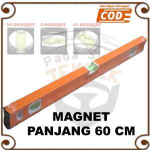 Waterpass Aluminium Magnet / Penggaris / Spirit Level Waterpass Akurat Perkakas 60cm