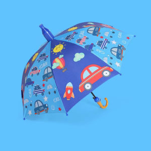 Children Cute Cartoon Umbrella J Handle Umbrella Gift for Boys and Girls Primary School Student for Kindergarten