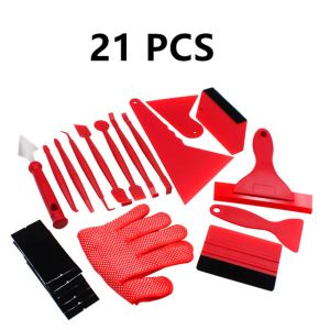 21pcs Multifungsi Alat Pasang Stiker Wrap Vinil Kaca Film Jendela Mobil Rakel Kape Scrapper Set Lengkap Alat Pasang Stiker Alat Bantu Pasang Wallpaper Aquarium