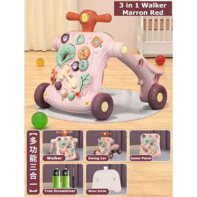 #Readystock 6in1 Baby Walker Adjustable Heights 3in1 Walker 5in1 Toy Baby Multi Functional Baby Stroller Anti Rollove
