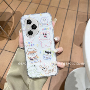 ใหม่ เคส Phone Case Honor 400 Pro Honor 200 Pro Lite 90 Lite 70 5G Ins ลายการ์ตูนน่ารักๆหมีไดโนเสาร์ เคสโทรศัพท์ ริคซิลิโคนนิ่ม2025บางเฉียบ Cover