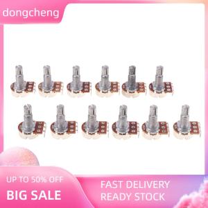 dongcheng A500K B500K A250K B250K A50K B50K A25K B25K Potentiometer Splined Small Pot Electric Guitar Bass Effect Amp Tone Volume18mm Shaft Parts