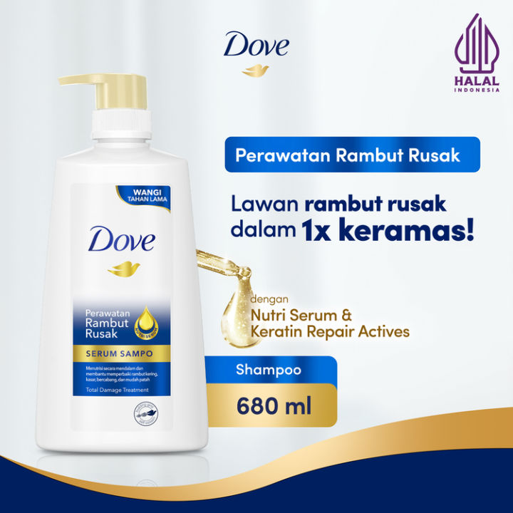 Dove Serum Shampoo Nutri Serum dan Keratin 680 mL | Lazada Indonesia