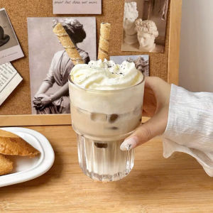 Bộ 12 Ly Thủy Tinh / 12 Cốc Thủy Tinh SKHF1510 Đáy Khía Hai Tầng Dùng Uống Cà Phê   Sinh Tố  Trà Sữa 320ML 