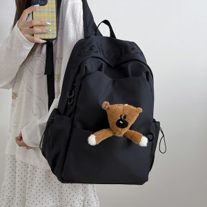 Large-capacity simple backpack for girls high school and college students lightweight travel and commuting backpack computer bag for both men and women