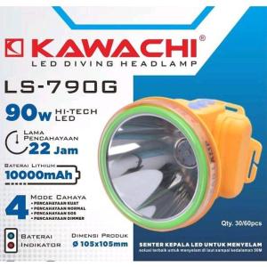 Kawachi Senter Selam LS-790G 90W LED Baterai 10000mAh Tahan 45 Jam Charger Dimmer 4 Mode Pencahayaan