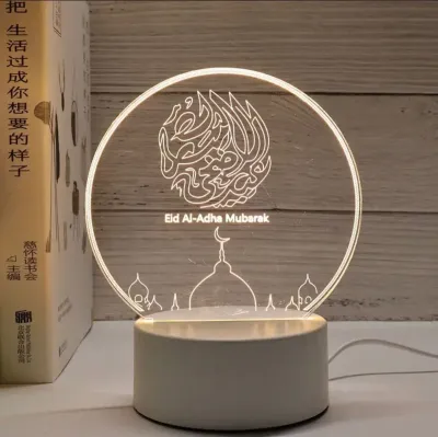 LAMPU 3D ACRYLIC TIDUR AESTETIC 3 WARNA 3D PUTIH NATURAL KUNING HIAS ANAK HADIAH KADO FAIRY AKRILIK