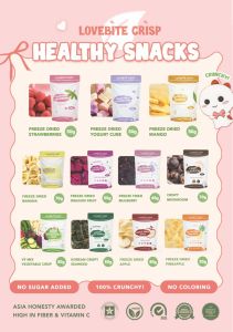 B7F3 (10 packets Mix and match )Lovebite Freeze Dried Yogurt Fruits and Vegetables 11 Flavours