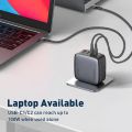 Charger 100W 3 USB-C PD 3.0 QC 3.0 4 Port USB LDNIO Q408 untuk Gadget Smartphone. 