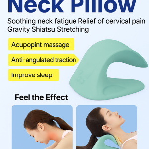 Ergonomic cervical massage pillow for home office use comfortable support relieve neck fatigue
