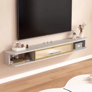 Hanging Tv Console Cabinet With Storage Hanging TV Cabinet With Storage Cream Style Living Room Simple Wall-Mounted Set-Top Rack TV Rack Cabinet TV Display Cabinet Tv Console Cabinet High