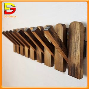 Móc Gỗ Treo Tường Làm Móc Treo Quần Áo Phụ Kiện Móc Gỗ Treo Đồ Tiện Dụng DC-797