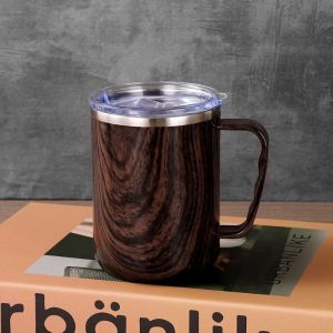 SKJK Food Grade Stainless Steel Mug 500ml Leakproof Lid Vacuum Insulated Cup Travel Mug BPA Free Coffee Tea Cups Home Office