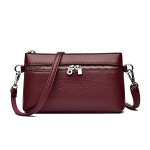 Elegant Shoulder Bag for Women Soft Leather Crossbody Bags Designer Fashion Simple Messenger Bag Ladies Purses and Handbags2026
