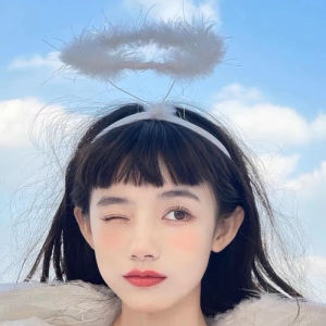 YINGRAN2 Giáng sinh biểu diễn bên ủng hộ lông thiên thần Headband cosplay trang phục thiên thần trang phục thiên thần Halo Headband