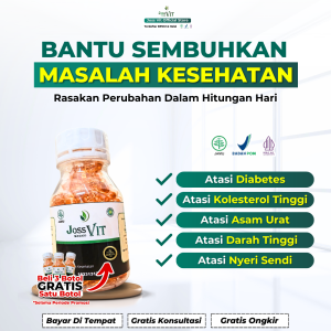 Jossvit Obat Ampuh Diabetes Asam Urat Kolesterol Nyeri Sendi Impotensi Original 100%