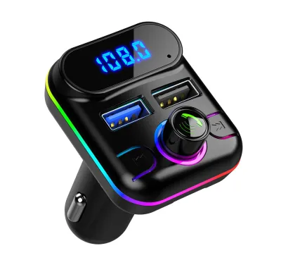 KEBETEME 12-24V Car Charger Dual USB Bluetooth FM transmitter Wireless Handsfree MP3 Player