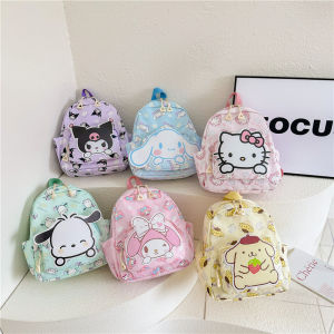 Sanrio Hello Kitty Kuromi My Melody Childrens Bags Cartoon Cute Boys and Girls Burden Reduction Kindergarten Backpack Children Backpack