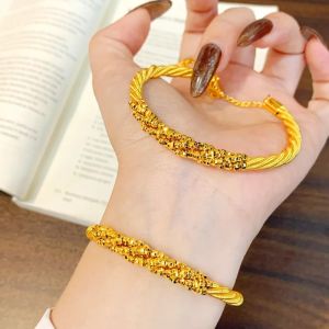 Pull silk twist all over the sky star bracelet simple exquisite womens style bundy bead jewelry 9999gold