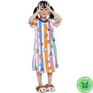 Kiminori HANSA Baju Dress Anak Perempuan Lengan Pendek