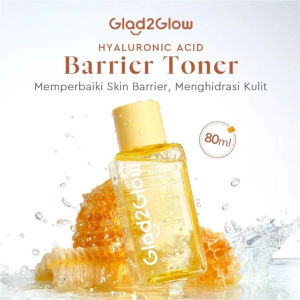 GLAD2GLOW POMEGRANATE NIACINAMIDE BRIGHTENING SOOTING BARRIER EXFLOLIATING TONER WAJAH 80ML