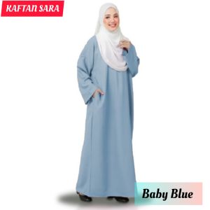 NEW - KAFTAN SARA WITH POCKET FREE SIZE ABAYA PLAIN ROBE & JUBAH ABAYA MAXI LONG DRESS GAMIS JUBAH UMRAH NURSING JUBAH