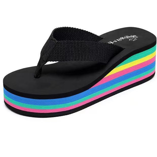 Senana Wedges Sandals for Women Wedge Flip Flops Color Sole Beach Flip  Sandals Lazada PH