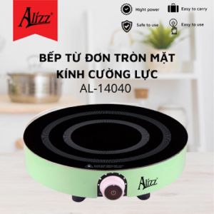 Bếp Từ đơn điều Chỉnh 9 Mức Nhiệt Bếp từ đơn tròn AL-14040 mặt kính cường lực phím cơ.