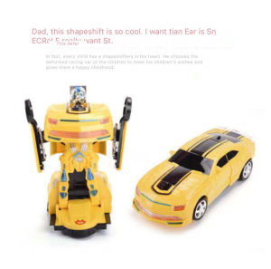Electric Deformation Car Robot Childrens Toys - Creative Light Music Universal Deformation Car for Kids